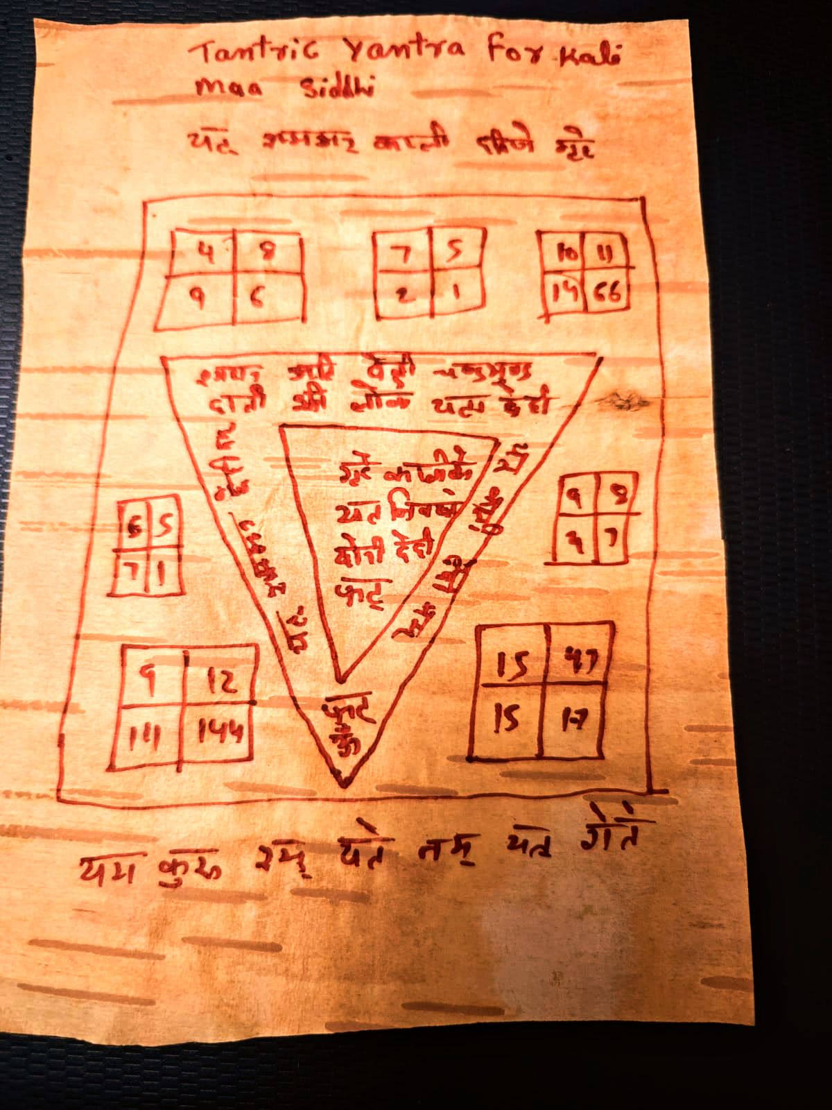 Siddha Tantric rituals Yantra for Getting Maa Kali Siddhi