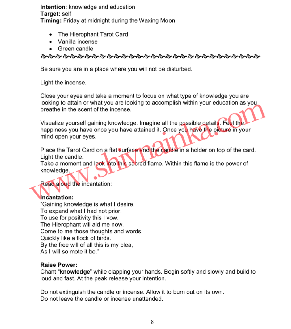300 + Tarot spells