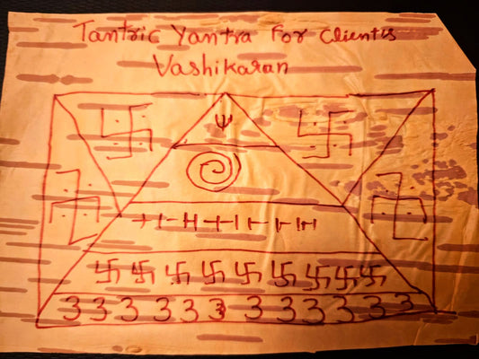 Shivnainka Siddha Tantric Ritual Yantra for clients Vashikaran